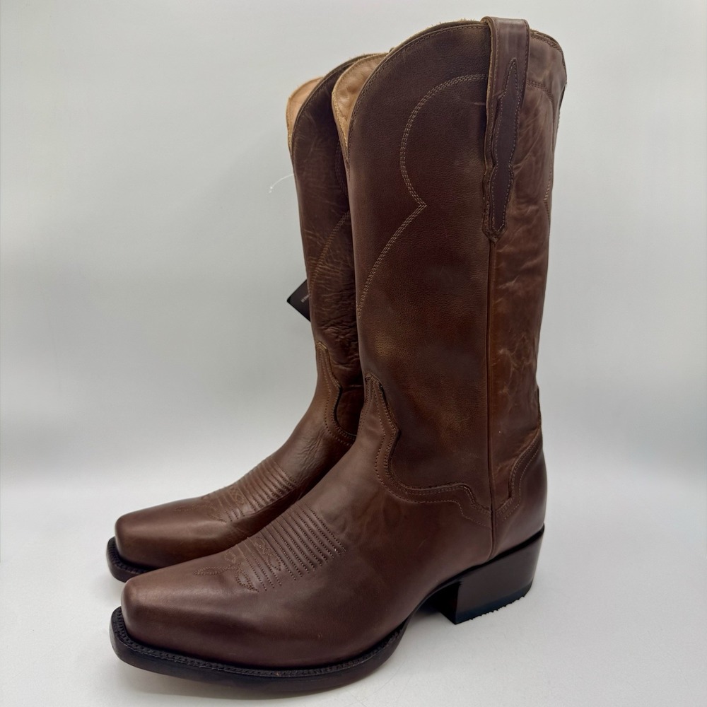El Dorado Distressed Boots Men's Size 10 D Chocolate Brown Textured Leather
